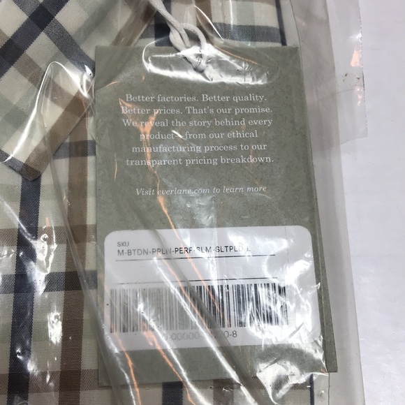 EVERLANE Plaid Standard Fit Performance Shirt - Picture 9 of 10